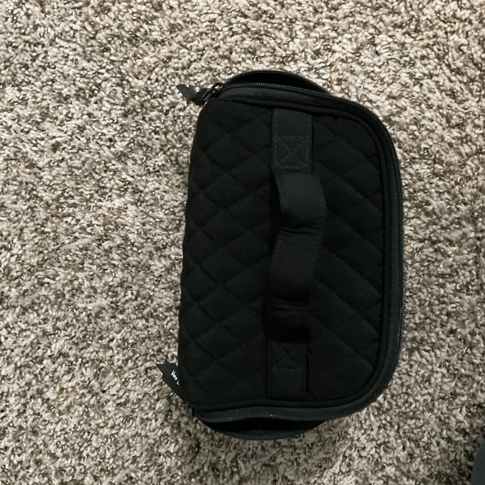 Vera Bradley Black Makeup Toiletry Bag Compact and Stylish